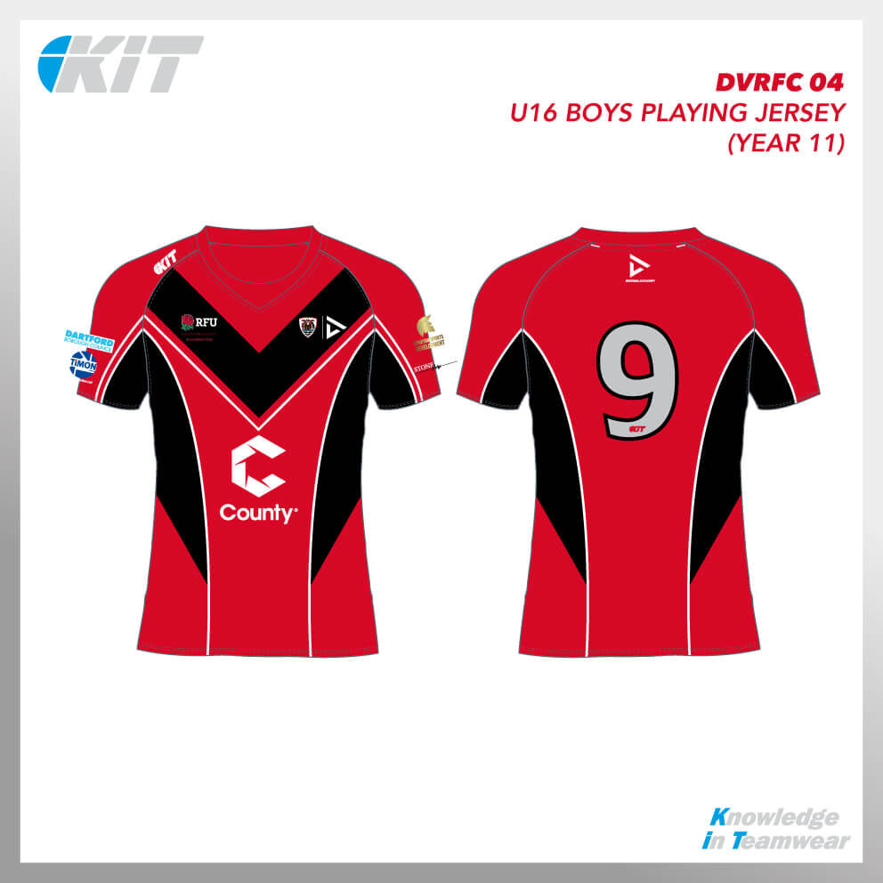 Dartford Valley RFC Under 16 Boys (Year 11) PACK KIT Sportswear