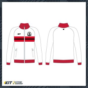 Antrim rovers football club – White Retro Track Top - Image 2