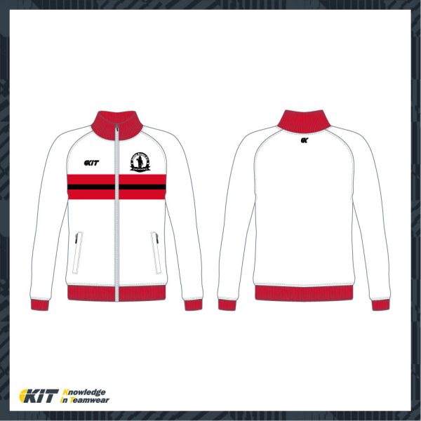 Antrim rovers football club – White Retro Track Top
