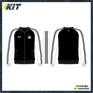 Ards Rugby – Black Retro Track Top (White Arms)