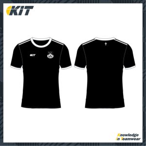Ards Rugby – Black Retro T-Shirt (White Trim)