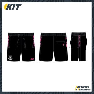 Ards Rugby – Black/Pink Sweat Shorts