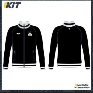 Ards Rugby – Black with white trim Retro Track Top