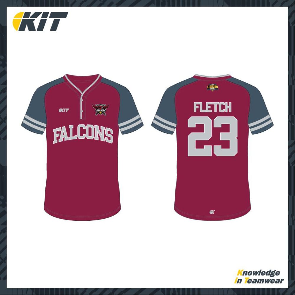 Lisburn Softball - Falcons Playing jersey 1/4 button