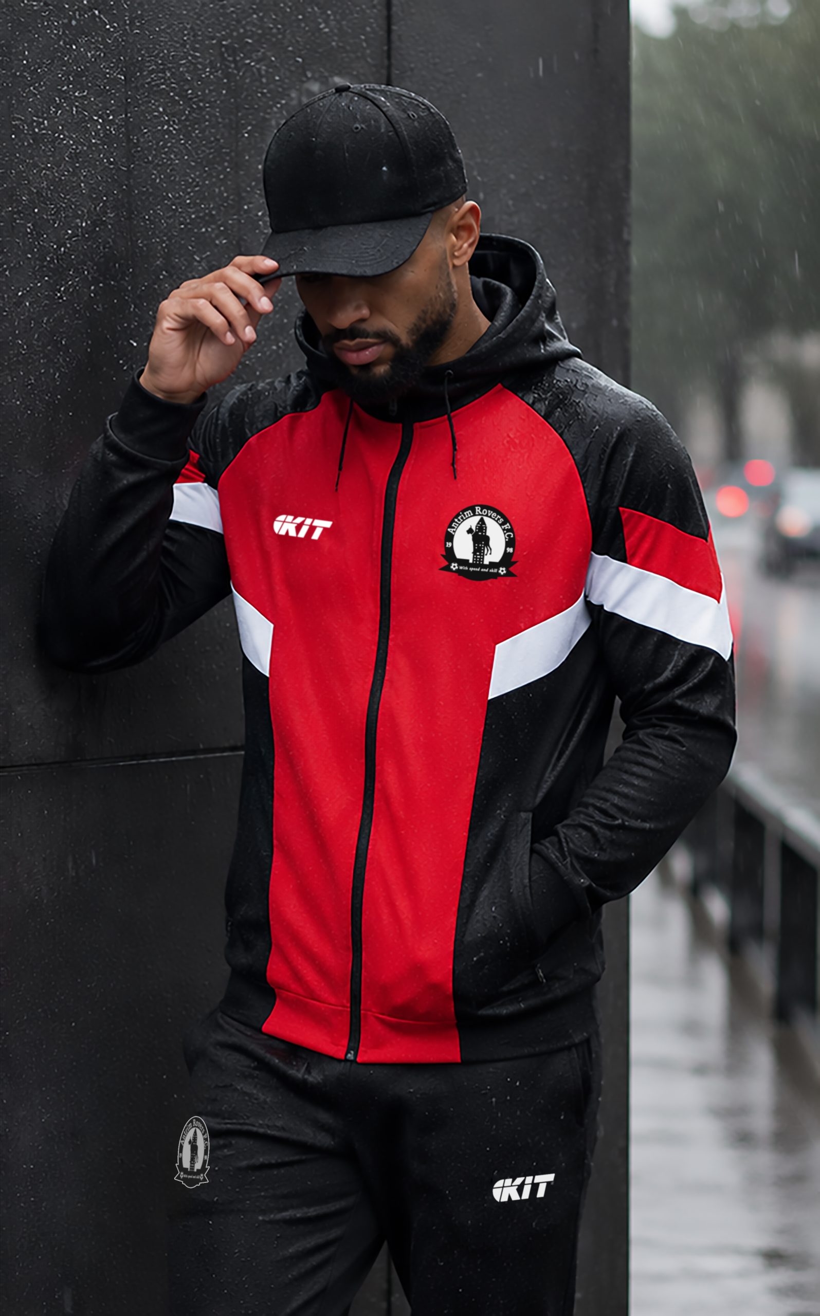 Antrim Rovers Football Club – Rain jacket (Fleece Lined)